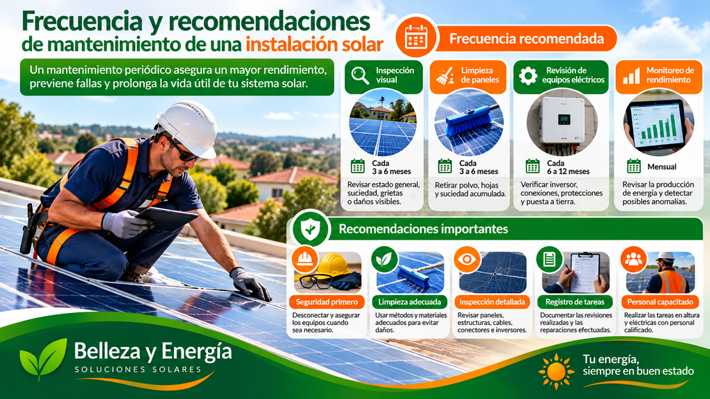 Frecuencia recomendada para un mantenimiento rutinario