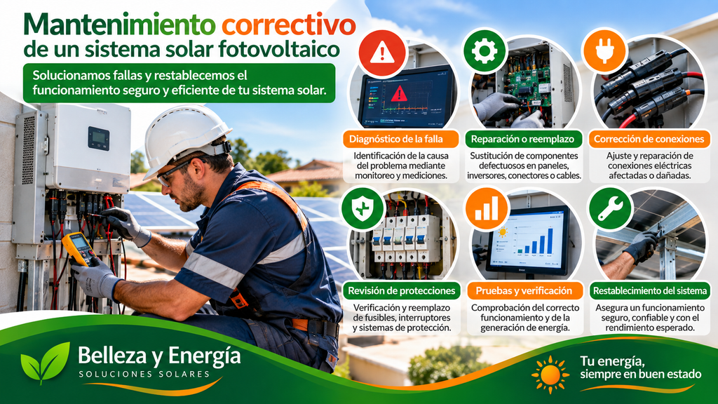 Técnico detectando fallas durante un mantenimiento correctivo
