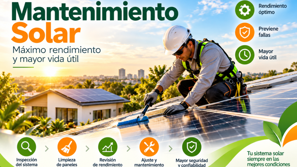 Mantenimiento y limpieza de paneles solares fotovoltaicos para mejorar su rendimiento y vida útil